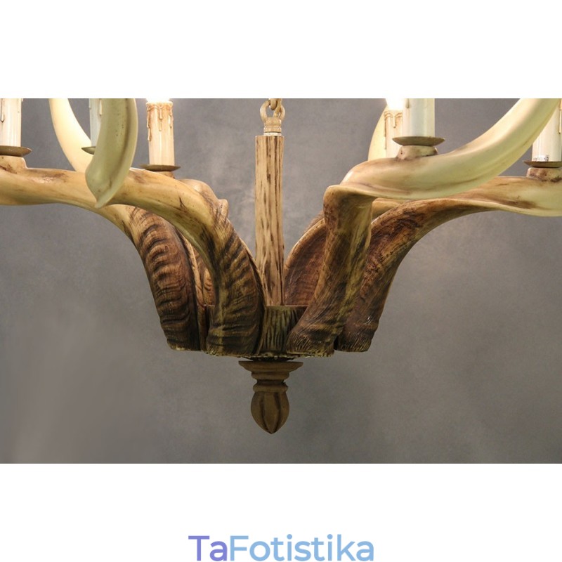 6 Light Rustic Artistic Retro Antler Antique Πολυέλαιος