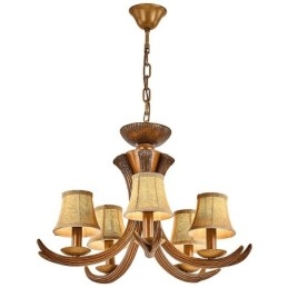 5 Light Rustic Artistic Retro Antler Antique Πολυέλαιος με Αποχρώσεις