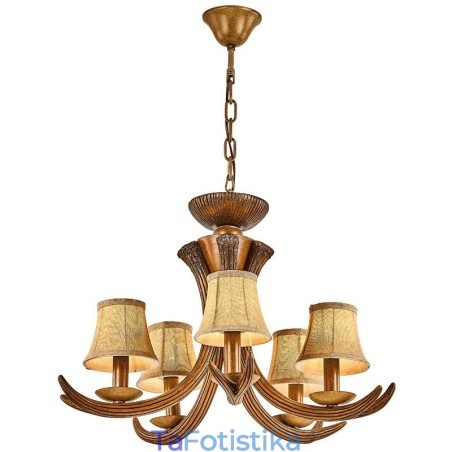 5 Light Rustic Artistic Retro Antler Antique Πολυέλαιος με Αποχρώσεις 5 Light Rustic Artistic Retro Antler Antique Πολυέλαιος με Αποχρώσεις