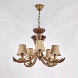 5 Light Rustic Artistic Retro Antler Antique Πολυέλαιος με Αποχρώσεις