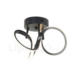 Triac Switch Dimmable Μαύρο Μοντέρνο Μοντέρνο Σκανδιναβικό Φανάρι Στρογγυλής οροφής Flush Mount