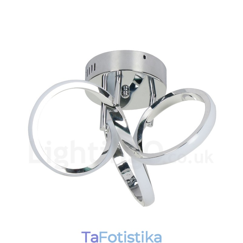 Triac Switch Dimmable Chrome Μοντέρνο Σύγχρονο Σκανδιναβικό Στιλ Flush Mount στρογγυλό φως οροφής