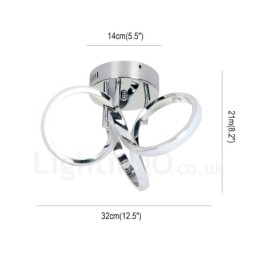 Triac Switch Dimmable Chrome Μοντέρνο Σύγχρονο Σκανδιναβικό Στιλ Flush Mount στρογγυλό φως οροφής