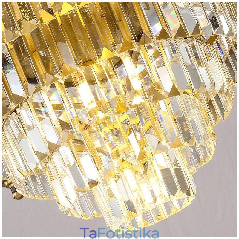 Πολυέλαιος Big Luxury Copper Crystal για 12+8+4 Light Holder