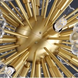 Φωτιστικό κρεμαστό κρύσταλλο πικραλίδας Nordic Spherical Brass
