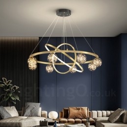 Nordic Modern Gold Circle Κρεμαστό Φωτιστικό
