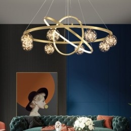 Nordic Modern Gold Circle Κρεμαστό Φωτιστικό