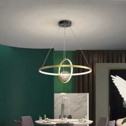 Nordic Modern Gold Circle Κρεμαστό Φωτιστικό