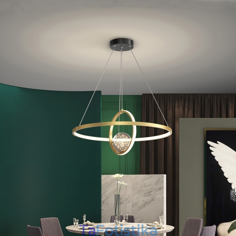 Nordic Modern Gold Circle Κρεμαστό Φωτιστικό