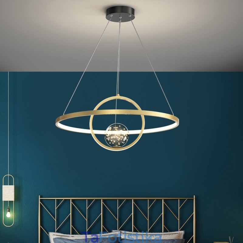 Nordic Modern Gold Circle Κρεμαστό Φωτιστικό