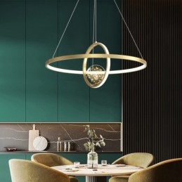 Nordic Modern Gold Circle Κρεμαστό Φωτιστικό