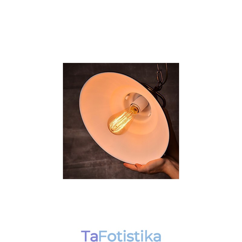 Ρετρό κρεμαστό φωτιστικό με μεταλλική σκιά ομπρέλας σε στυλ Old Factory