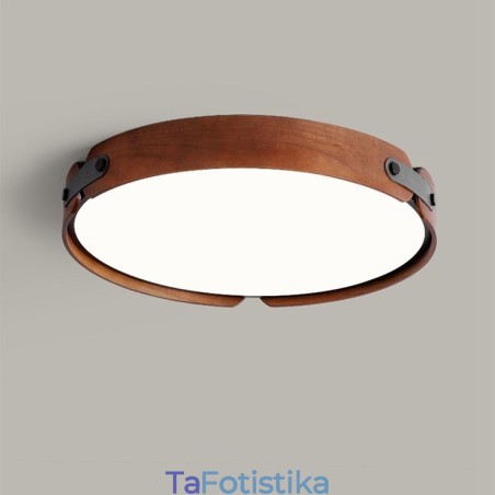 Φωτιστικό οροφής Nordic Round Simple Μαύρο ξύλο καρυδιάς χωνευτό Φωτιστικό οροφής Nordic Round Simple Μαύρο ξύλο καρυδιάς χωνευτό