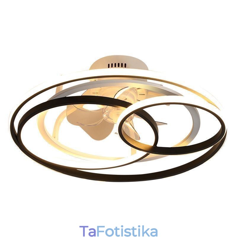 Μοντέρνα φώτα οροφής κυκλικά δαχτυλίδια σχεδιαστής ανεμιστήρας οροφής