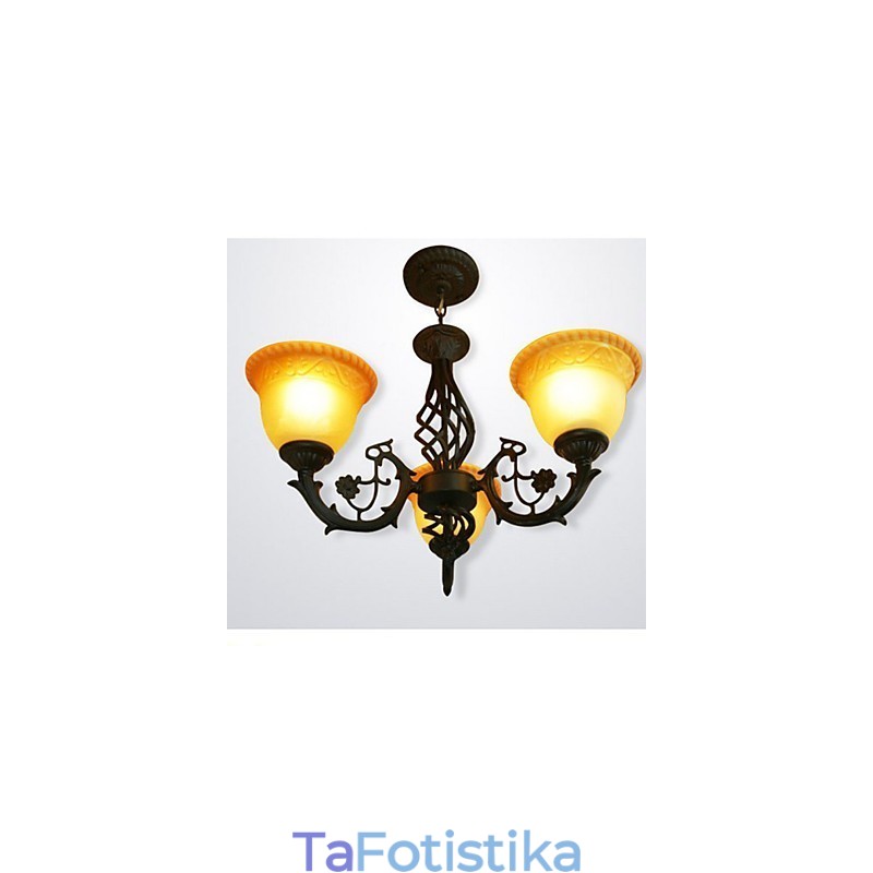 Vintage πολυέλαιος από σφυρήλατο σίδερο