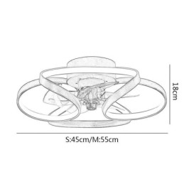 Μοναδικός ανεμιστήρας οροφής και ελαφρύς μοντέρνος ανεμιστήρας οροφής με φώτα