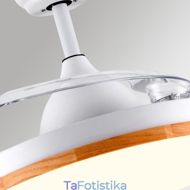Μοντέρνο φωτιστικό ανεμιστήρα οροφής Inverter με τηλεχειρισμό Φωτιστικό Οροφής Τρίχρωμο Dimming