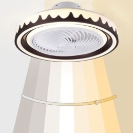 Στρογγυλό ανεμιστήρα οροφής φωτιστικό 3 ταχυτήτων με τηλεχειριστήριο