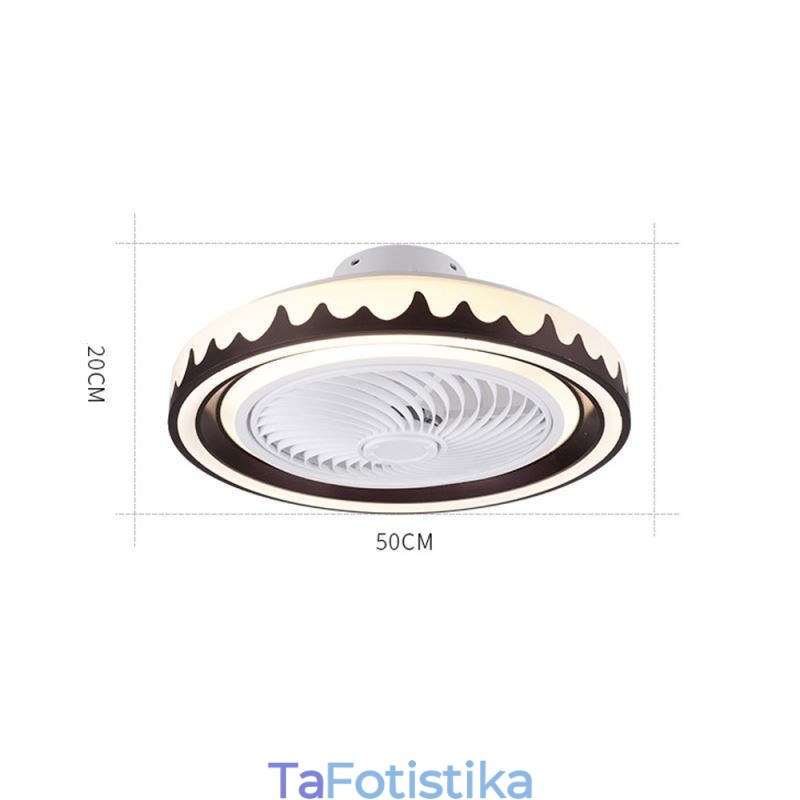 Στρογγυλό ανεμιστήρα οροφής φωτιστικό 3 ταχυτήτων με τηλεχειριστήριο