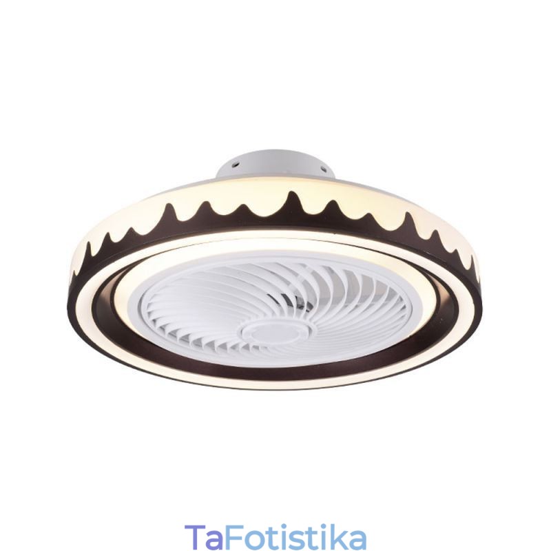Στρογγυλό ανεμιστήρα οροφής φωτιστικό 3 ταχυτήτων με τηλεχειριστήριο