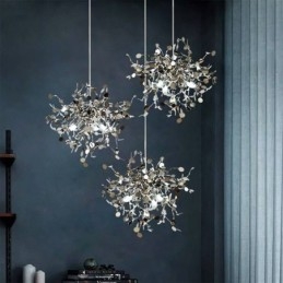 Sequin Chandelier Κρεμαστό Φωτιστικό από ανοξείδωτο ατσάλι Τραπεζαρία