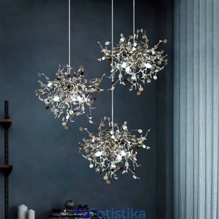 Sequin Chandelier Κρεμαστό Φωτιστικό από ανοξείδωτο ατσάλι Τραπεζαρία Sequin Chandelier Κρεμαστό Φωτιστικό από ανοξείδωτο ατσάλι Τραπεζαρία