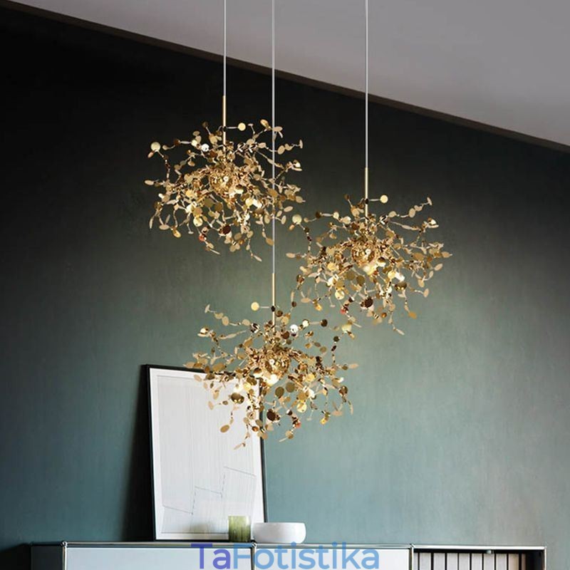 Sequin Chandelier Κρεμαστό Φωτιστικό από ανοξείδωτο ατσάλι Τραπεζαρία