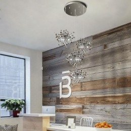 Sequin Chandelier Κρεμαστό Φωτιστικό από ανοξείδωτο ατσάλι Τραπεζαρία