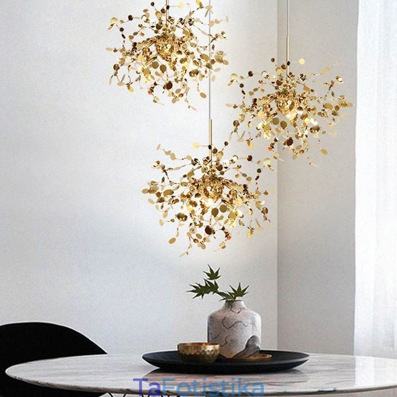Sequin Chandelier Κρεμαστό Φωτιστικό από ανοξείδωτο ατσάλι Τραπεζαρία
