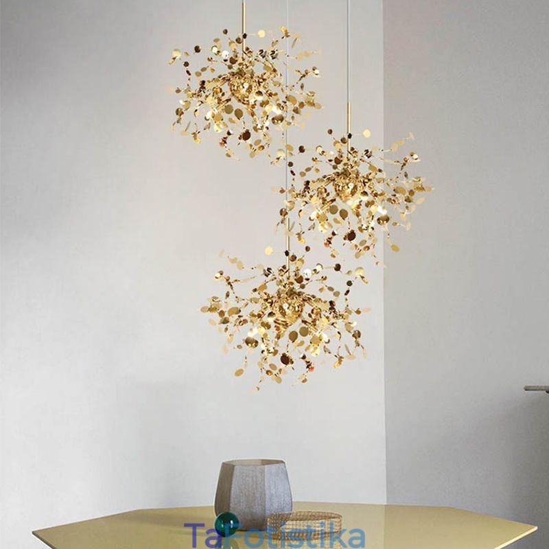 Sequin Chandelier Κρεμαστό Φωτιστικό από ανοξείδωτο ατσάλι Τραπεζαρία