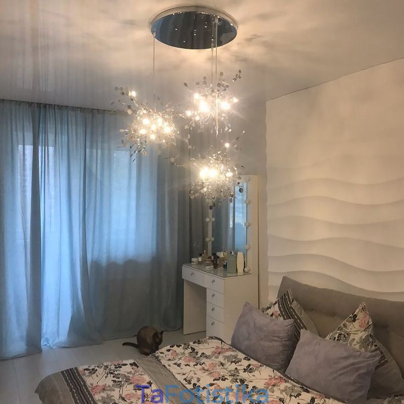 Sequin Chandelier Κρεμαστό Φωτιστικό από ανοξείδωτο ατσάλι Τραπεζαρία
