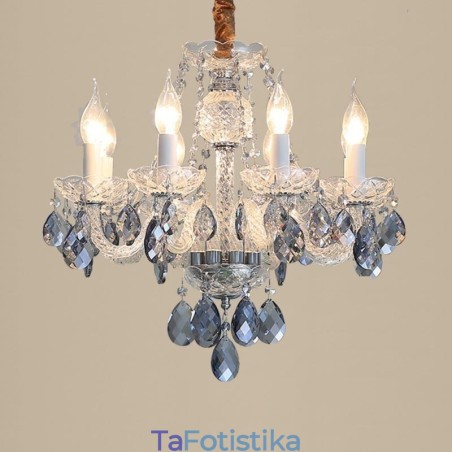 European Blue Crystal Chandelier Glass Light Body 8 Lights European Blue Crystal Chandelier Glass Light Body 8 Lights