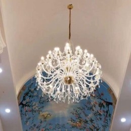 Ευρωπαϊκός Κρυστάλλινος Πολυέλαιος Με 32 Φώτα Πολυτελές Διακοσμητικό Φωτιστικό Οροφής