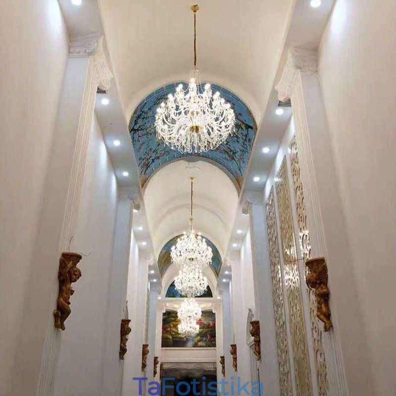 Ευρωπαϊκός Κρυστάλλινος Πολυέλαιος Με 32 Φώτα Πολυτελές Διακοσμητικό Φωτιστικό Οροφής