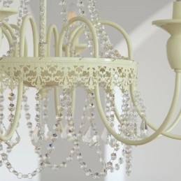 Nordic Crystal Chandelier Paint Craft Cream Φωτιστικό οροφής