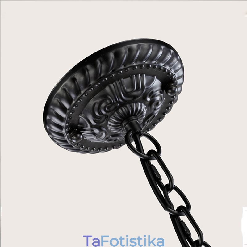 Ρουστίκ σφυρήλατο σίδερο Πολυέλαιος 5 Φωτιστικά