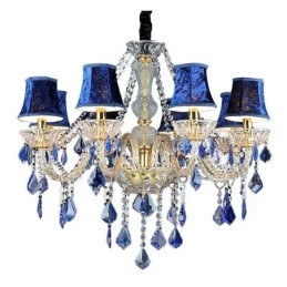European Crystal Chandelier Πολυτελές μενταγιόν Ανοιχτό μπλε μενταγιόν