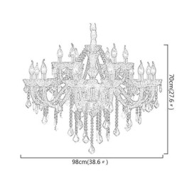 European Crystal Chandelier Πολυτελές μενταγιόν Ανοιχτό μπλε μενταγιόν