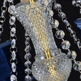 European Crystal Chandelier Πολυτελές μενταγιόν Ανοιχτό μπλε μενταγιόν