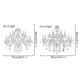 Ευρωπαϊκό Κρυστάλλινος Πολυέλαιος Κομψό Μεγάλο Κρεμαστό Φωτιστικό Κεχριμπάρι