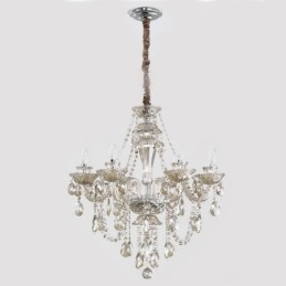 Crystal Chandelier Cognac Φωτιστικό Οροφής Luxury European