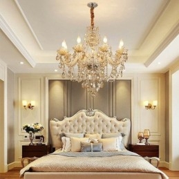 Crystal Chandelier Cognac Φωτιστικό Οροφής Luxury European
