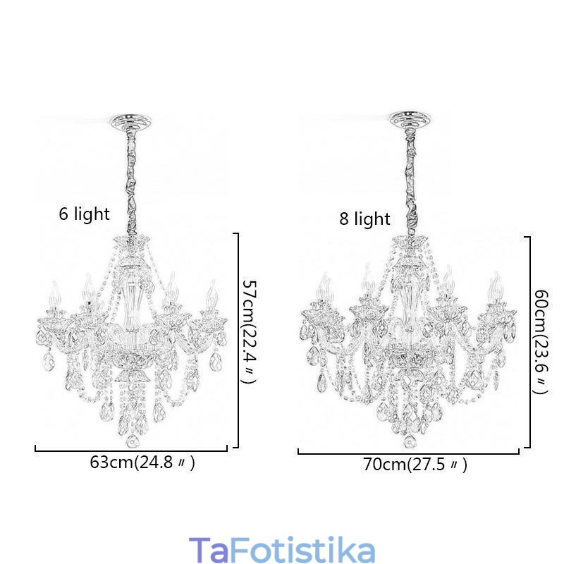Crystal Chandelier Cognac Φωτιστικό Οροφής Luxury European