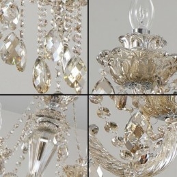 Crystal Chandelier Cognac Φωτιστικό Οροφής Luxury European