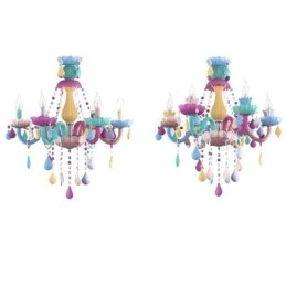European Colorful Crystal Chandelier Macaron Κρεμαστό φως