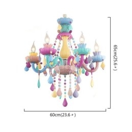 European Colorful Crystal Chandelier Macaron Κρεμαστό φως