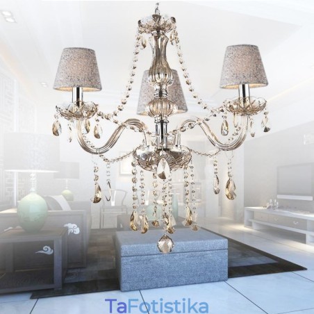 Κλασικό Ευρωπαϊκό Κρυστάλλινο Κρεμαστό Φωτιστικό Κονιάκ Κρυστάλλινο Κλασικό Ευρωπαϊκό Κρυστάλλινο Κρεμαστό Φωτιστικό Κονιάκ Κρυστάλλινο