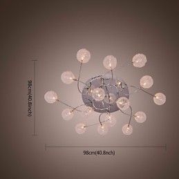 G4 Iron Flush Mount Light με σκιές αλουμινίου