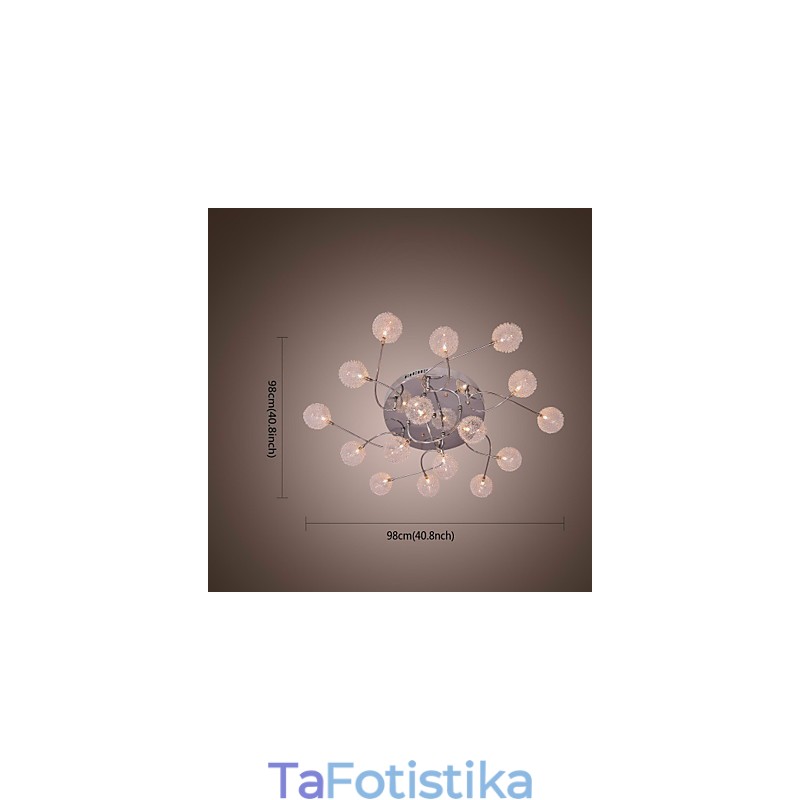G4 Iron Flush Mount Light με σκιές αλουμινίου
