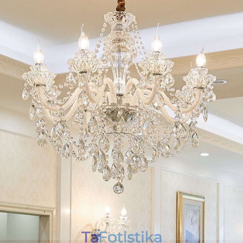 Πολυτελές Κρυστάλλινος Πολυέλαιος Ευρωπαϊκό Κομψό Κρεμαστό Φωτιστικό